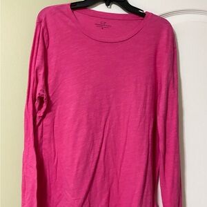Vineyard Vines Women's Vibrant Pink Long Sleeve Tee